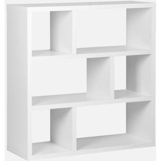 Sweeek Estanter&iacute;a Asim&eacute;trica De 3 Niveles Con 6 Compartimentos