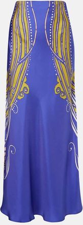 La DoubleJ Gonna Sleek in raso di seta con stampa