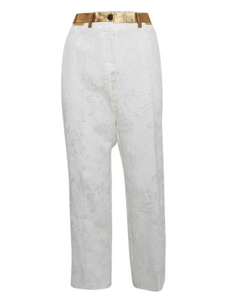 Dolce & Gabbana Pantaloni con effetto jacquard 2024 - Bianco