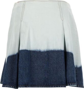 Marni White Denim Midi Skirt - White