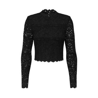 Guess Top Corto in Pizzo - - Tops - Donna - Nero - M