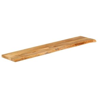 Berkfield Home Table Top Live Edge 160x40x3.8 cm Solid Wood Mango in Brown