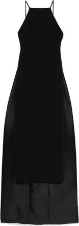 Solace London Kleedjes, Dames, Zwart, M, Zwarte Strapless Sluier Detail Jurk