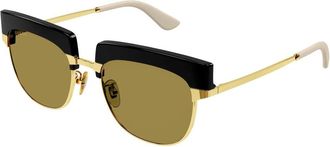 Gucci Gg 1132S Zonnebrillen - Heren - Zonnebrillen - Bruin - 53 MM - Nylon - Accessoires
