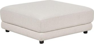 Beliani Beliani - Classic Fabric Upholstered Ottoman Sofa Element Square Footstool Polyester Padded Off-White