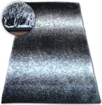 RugsX Alfombra Shaggy Space 3d B315 Negro/gris Black 120x170 Cm