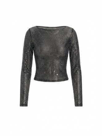 Self Portrait Rhinestone Top