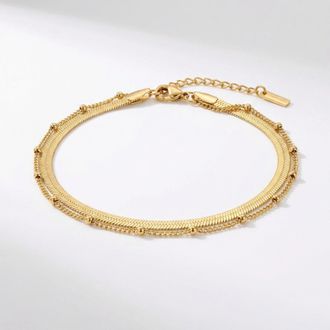 Pompeii3 Stefanie Anklet 18k Gold Plated 9.25 with 1.5 Extender