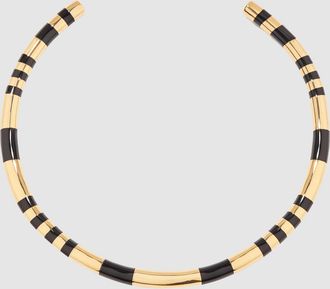 Aur&eacute;lie Bidermann Positano Collier Torque Noir