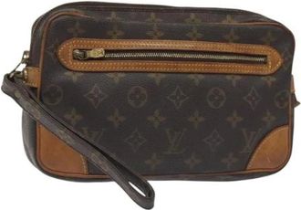 Louis Vuitton Pre-owned Tela clutches - - Pre-owned - Donna - Marrone - ONE SIZE