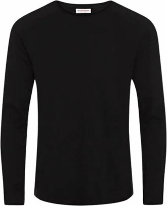 Orlebar Brown Mens Sammy Long Sleeve Ice Wool Tee In Black