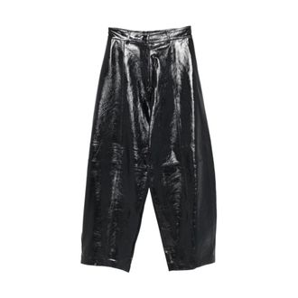 Alysi Pantaloni in pelle - - Trousers - Donna - Blu - S