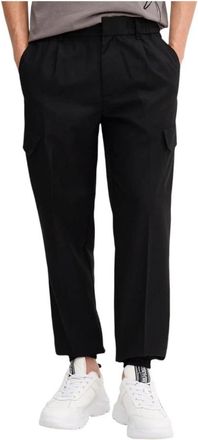 A|X Armani Exchange Polyester Viscose Broek met Meerdere Zakken - Heren - Straight fit broeken - Zwart - W33 - Polyester - Broeken