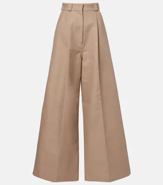 Balenciaga Cotton gabardine wide-leg pants