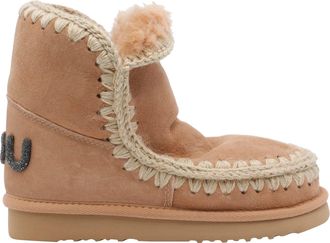 Mou Suede Eskimo Glitter Logo Booties