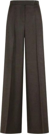 Max Mara Filato Wijde Broek - Dames - Wijde Broeken - Bruin - 3XS - Broeken