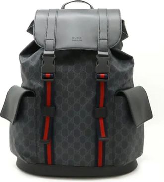 Gucci Pre-owned Backpacks, female, Black, Size: ONE SIZE Pre-owned Leather backpacks
