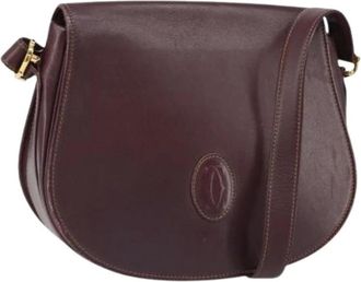 Cartier Pre-owned Cross Body Bags, female, Red, Size: ONE SIZE Pre-owned Leather Crossbody Bag