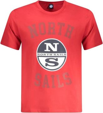 North Sails Tops, Heren, Rood, 3Xl, Katoen, Rood Nautisch Heren T-shirt
