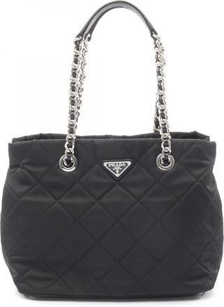 Prada Black Nylon Saffiano Triangle Tote Bag (Pre-Owned)