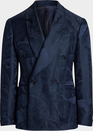 Ralph Lauren Purple Label Mens NM X RL Kent Handmade Palm Leaf Jacquard Jacket