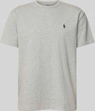 Polo Ralph Lauren T-Shirt mit Logo-Stitching in Mittelgrau, Größe L