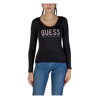 Guess Dames, Tops, Zwart, Maat: XS Katoen