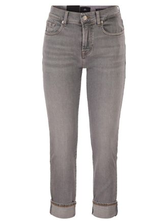 7 For All Mankind Relaxte skinny cropped slanke illusie stretchdenimjeans