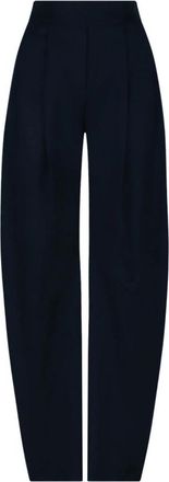The Attico Pleated Broeken - Dames - Wijde Broeken - Blauw - XS - Wol - Broeken