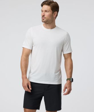 Vuori Clothing Current Tech T-Shirt | White | XS, Size Extra Small