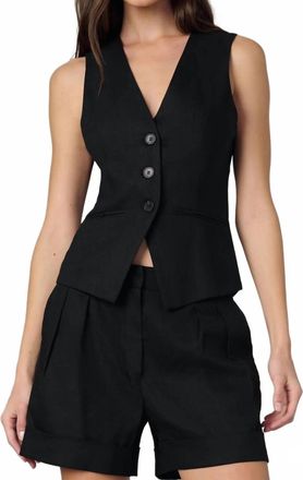 Joe's Maeve Button-Front Vest In Black