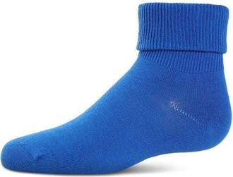 MeMoi Ribbed Triple-Roll-Cuff Ankle Sock in Cobalt at Nordstrom, Size 6-12M