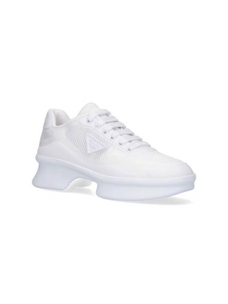 Prada Womens Sneakers White Polyester