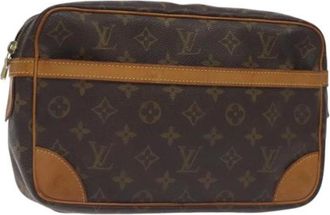 Louis Vuitton Pre-owned Tela clutches - - Pre-owned - Donna - Marrone - ONE SIZE