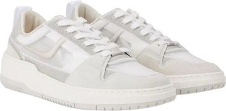 Ferragamo Mesh Suede Lace-Up Sneaker