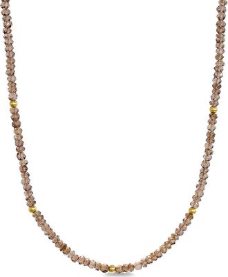 Jewelmak 14K Smoky Quartz Necklace