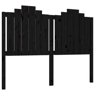 Les Tendances Les Tendances - Cabecero De Cama Madera Maciza De Pino Negro 146x4x110 Cm Vidaxl