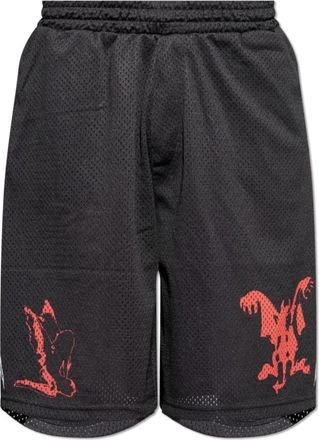 44 Label Group Geperforeerde shorts - Heren - Korte Broeken - Zwart - M - Korte Broeken
