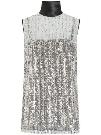 Dolce & Gabbana Top con decorazione di paillettes - Bianco