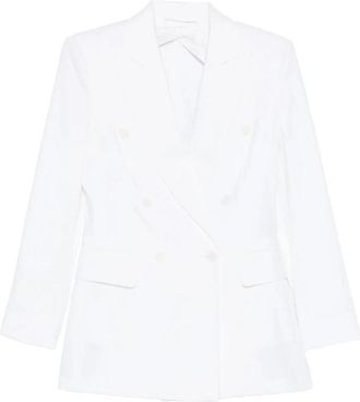 Max Mara Pagella Blazer - Dames - Blazers - Wit - M - Katoen - Jassen
