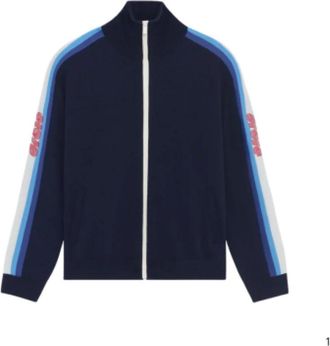 Drôle de Monsieur Hoodies & sweatvesten, Heren, Blauw, M, Wol, Wollen Zip-Through