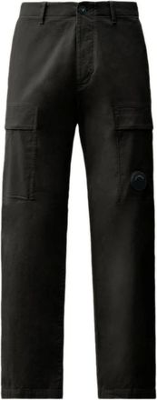 C.P. Company C.p. Company - Stretch Sateen Regular Cargo Broek - Heren - Broeken - Zwart - Maat: M Katoen