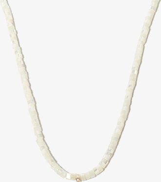 Sydney Evan 14K Yellow Gold Rondelle Mother Of Pearl Diamond Beaded Necklace - Womens - Diamond/Mother Of Pearl/14kt Yellow Gold