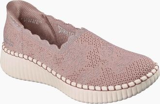 Skechers Womens Skechers Wilshire Boulevard Polyester Womens Mauve Trainers - Pink - Size: 3
