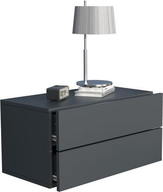 ebuy24 Vcm Armadio notturno Cassetto da parete Parete Comodino Dimensioni ca. a. 30 x l. 60 x p. 32 cm - Usal l 60 cm (Antracite / Rovere al Miele)