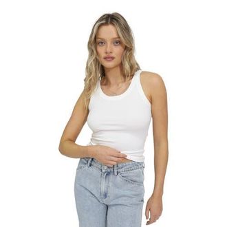 Belle & Bloom Last Time Ribbed Tank Top in White at Nordstrom, Size X-Small Au