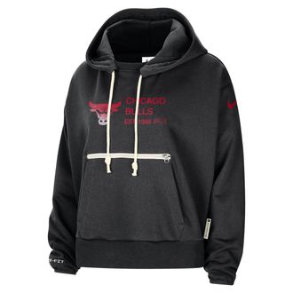 Nike Chicago Bulls Standard Issue Nike Womens Dri-FIT NBA Pullover Hoodie in Black | FV3279-010