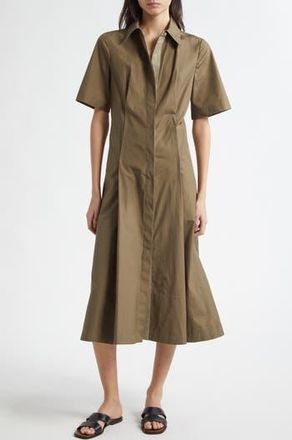 Vince Canvas Tape Flare Shirtdress in Moss Smoke at Nordstrom Rack, Size Xx-Small