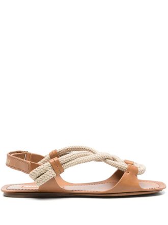 Miu Miu Sandalen met koorddetail - Beige