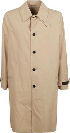 Versace Barocco Print Trench Parka Coat - Heren - Mantel - Beige - M - Katoen - Jassen